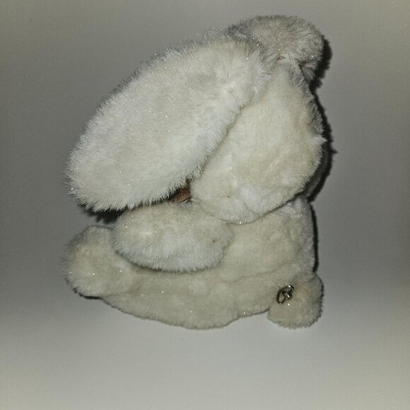 VTG Cape Craftsmen White Bunny Rabbit Plush Vinyl Face Wind-Up NOT WORKING Read - Picture 6 of 16